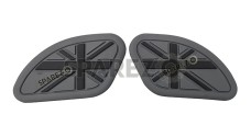 Royal Enfield GT and Interceptor 650 Rubber Tank Pad Pair Grey - SPAREZO